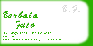 borbala futo business card