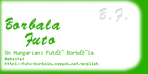 borbala futo business card